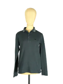 Dior Langarm-Poloshirt Herren Schwarz