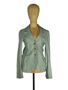 Isaac Sellam Lederblazer Damen Grau